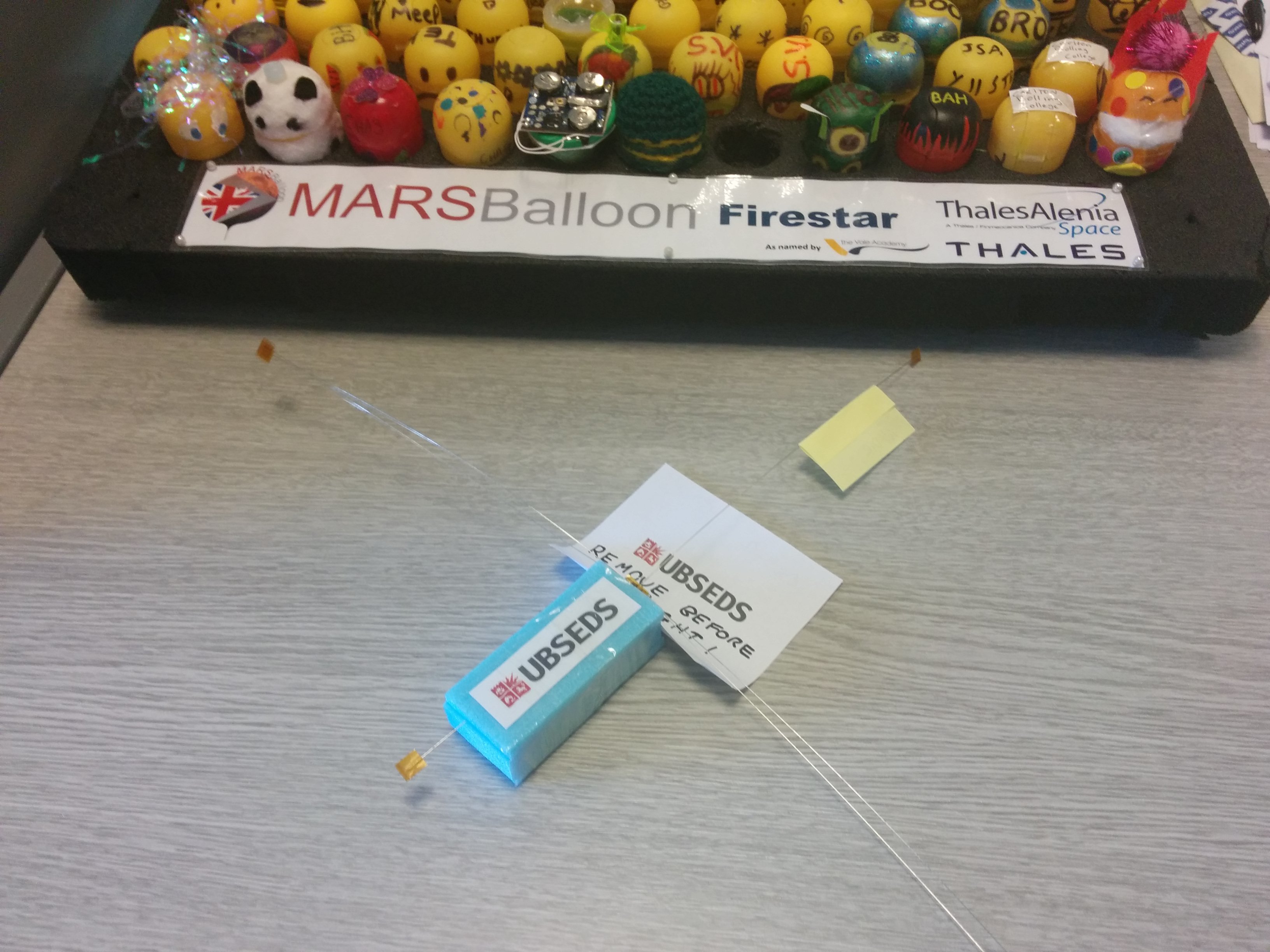 Assembled Tracker alongside MARSBalloon Firestar Payload