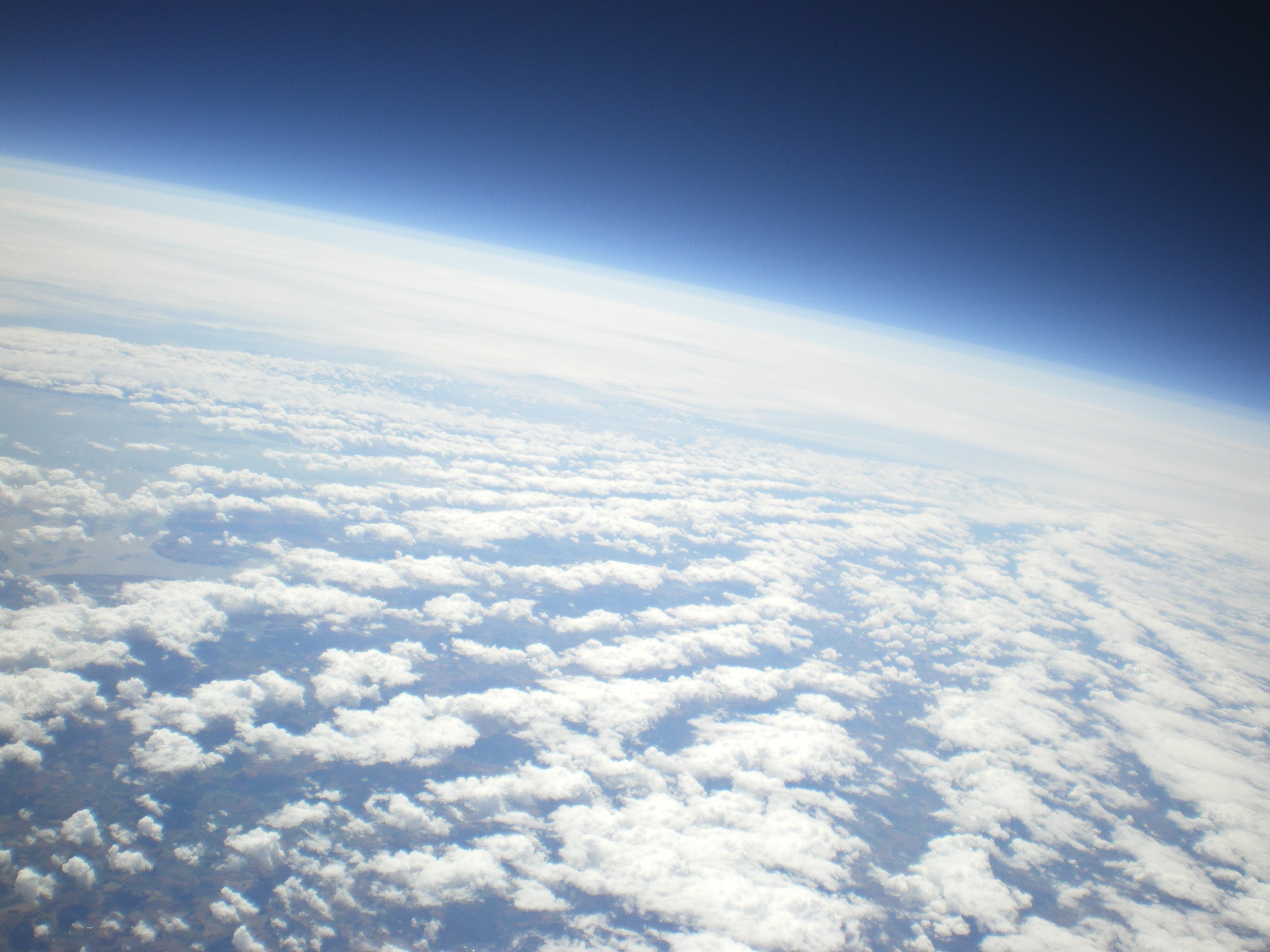An image of the earth taken by the onboard cameras