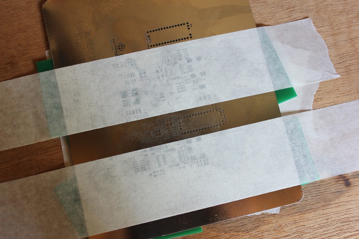 Stencil Taped on top